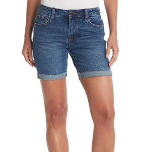 NWT Joe's Jeans Womens Easy Bermuda Mid-Rise Frayed Hem Cuffed Shorts Size 26
